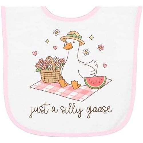 inktastic Just a Silly Goose Baby Terry Cloth Bib