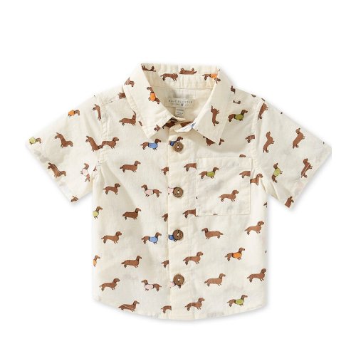 Blue Rooster by Pink Chicken Baby Boys Dachshunds Jack Shirt