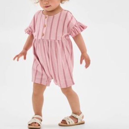 Organic Cotton Baby Waffle Top and Short 2 Piece Set - Pink | Target Australia