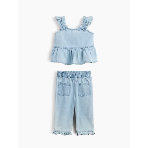 Baby Denim Ruffle Outfit Set