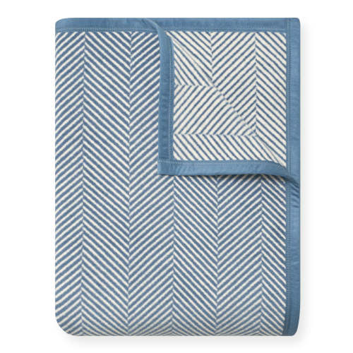 Harborview Herringbone Cornflower Blanket