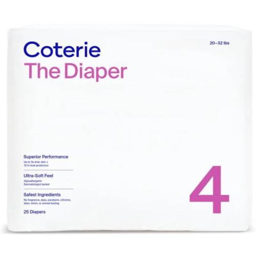 Coterie Size 4 Diapers, 25 Ct