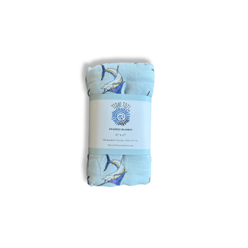 Moonlight Marlin Purple Lightweight Swaddle Blanket