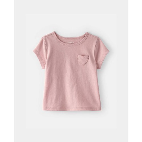 Baby Girl Heart Pocket Top - Pink | Carter's