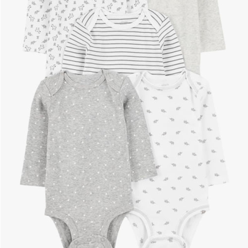 Simple Joys by Carter's Unisex Baby 5-pack Long-sleeve Bodysuit