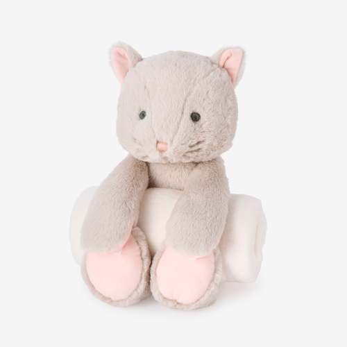 Kitty Bedtime Huggies Plush Toy with Blanket – Elegant Baby