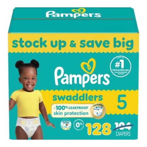 Pampers Swaddlers Sensitive Disposable Diapers - Size 5 - 128ct