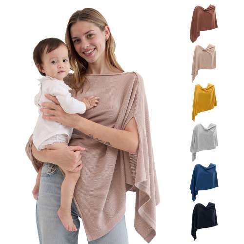 Momcozy Nursing Cover - Soft, Breathable, Privacy Poncho