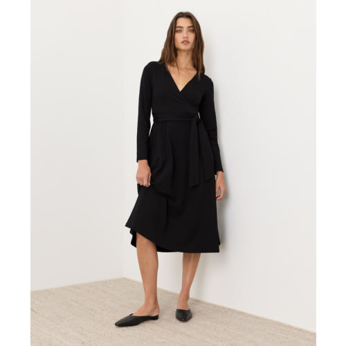 Women’s Fit & Flare Wrap Dress made with Organic Cotton | Pact