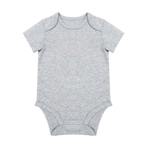 JAKANYQ Newborn Unisex Baby Solid Color Bodysuit Romper Onesie For 0 24 Months Boys Girls Light Gray 0-3 Months