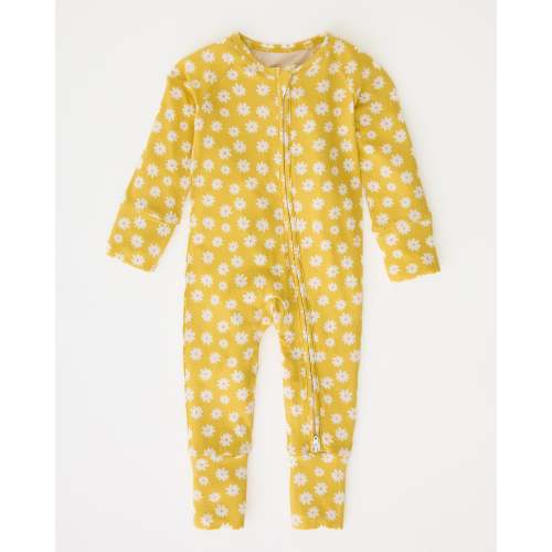 Bamboo Baby Pajamas | Yellow Daisies - Kindred Bravely