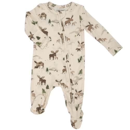 2-Way Zip Footie, Moose Family
