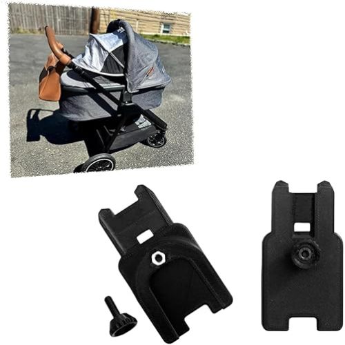 Universal Stroller Connector for Uppababy V1/V2/V3 and Nuna Triv Next/Swiv, 2-Piece Adapter Set with Quick Release System (White)