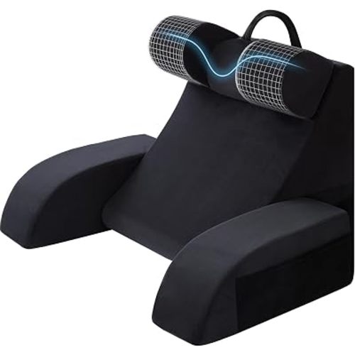Reading Wedge Pillow for Sitting Up in Bed with Arm/Back/Neck Rest