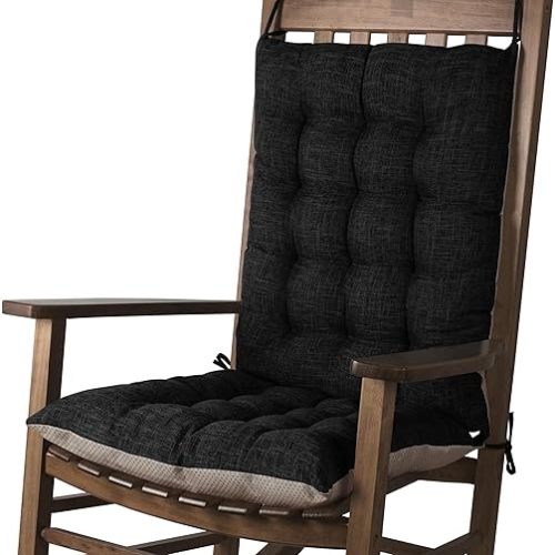 Extra Large Rocking Chair Cushion Non-Slip Chair Pads for Living Room Rocker High Back and Seat Cushion 2 Piece Set