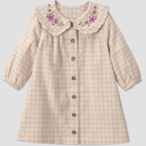 Carter's Just One You® Baby Girls' Embroidered Collar Dress - Ivory 24M