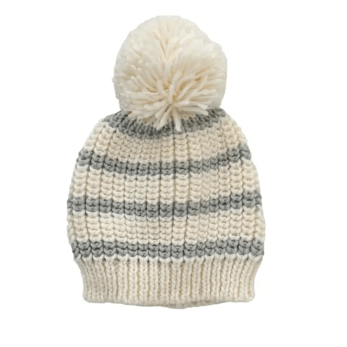 Rib Knit Stripe Hat