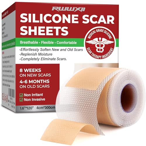Silicone Scar Sheets for Surgical Scars: Silicone Scar Tape for C Section, Tummy Tuck Tape, Keloid Treatment - Silicone Scar Strips After Surgery (1.6" x 120" Roll-3M)