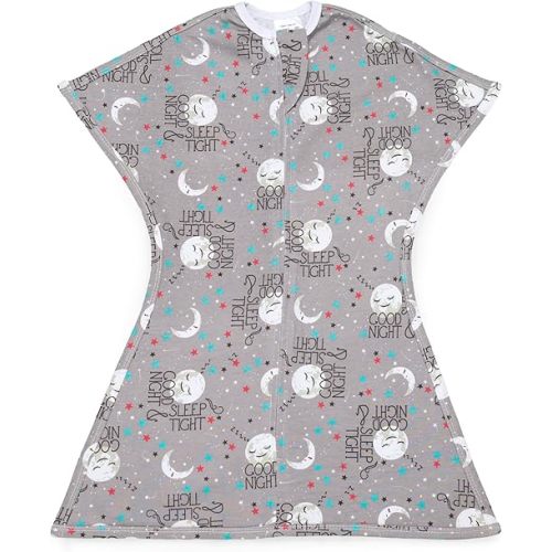 SleepingBaby Zipadee-Zip Transition Swaddle Baby Wearable Blanket Goodnight Moon Small 4-8 Month
