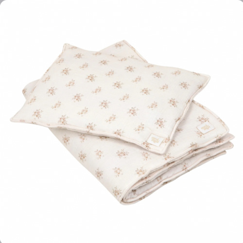 Muslin Baby Blanket Pillow Set | Boho Floral Design
