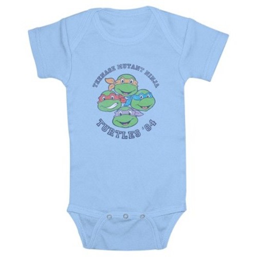 Infant's Teenage Mutant Ninja Turtles Distressed Group 84'  Bodysuit - Light Blue - 6 Months