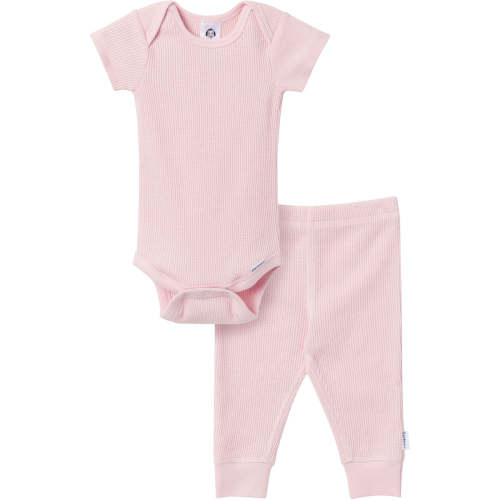 2-Piece Baby Girls Chalk Pink Onesies® Bodysuit and Pants Set – Gerber Childrenswear