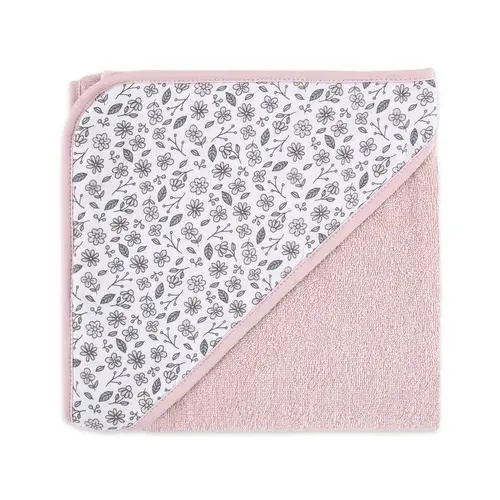 Bilbi Hooded Towel Wildflower Pink | Baby Bunting AU