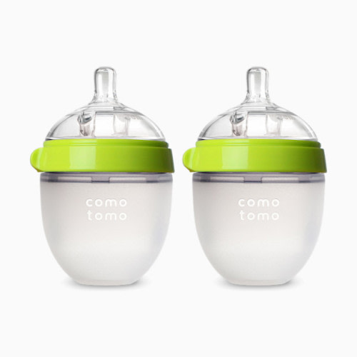 Natural Feel Silicone Baby Bottles - Green, 5 Oz