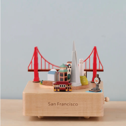 San Francisco Wooden Music Box– Odin Parker