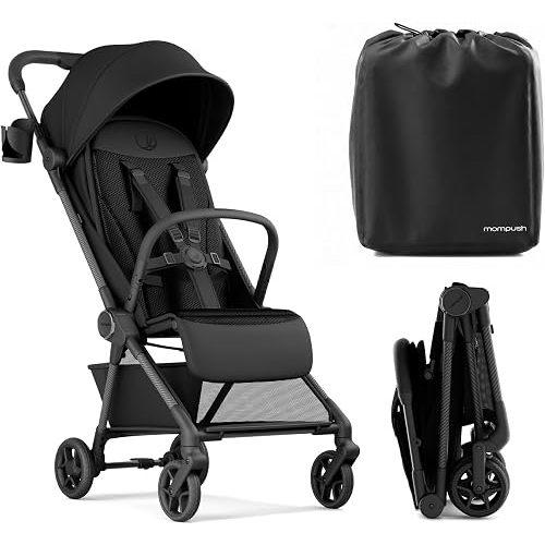 Mompush Nexis Carbon Travel Stroller, Black