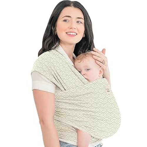 KeaBabies Baby Wrap Carrier, All in 1 Original Baby Carrier (Chevron Maze) | Newborn to Toddler Sling, Easy to Wear, Hands Free Bonding, Lightweight, Breathable Infant Wraps