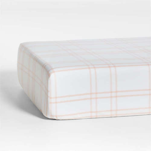Stax Pink 100% Organic Cotton Baby Crib Fitted Sheet