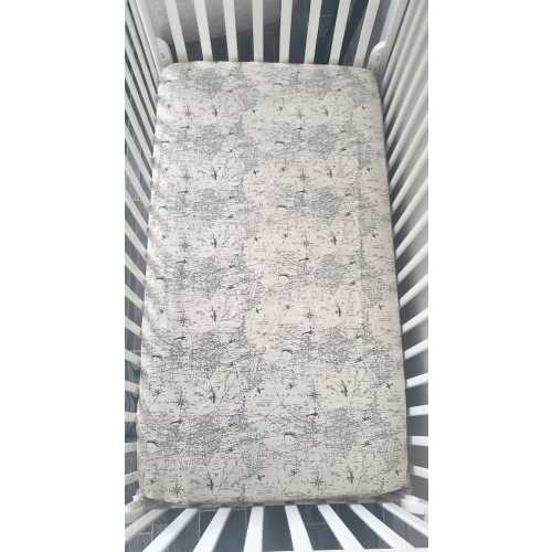 Gray/beige world map and airplane fitted crib sheet,  aviation themed nursery, adventure, travel theme room.