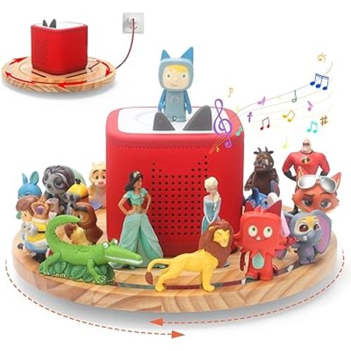 360° Round Turntable for ToniesBox 2 Storage Shelf Magnetic Organizer