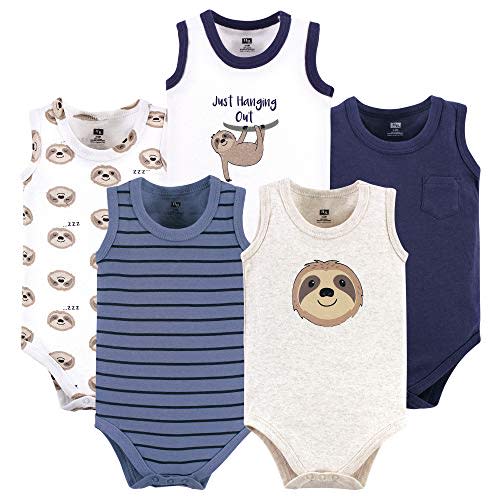 Hudson Baby Unisex Baby Cotton Sleeveless Bodysuits