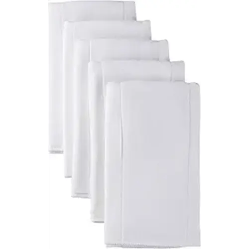 Gerber Unisex Baby Boys Girls Gauze Prefold Cloth Diapers Multipack White 5 Pack