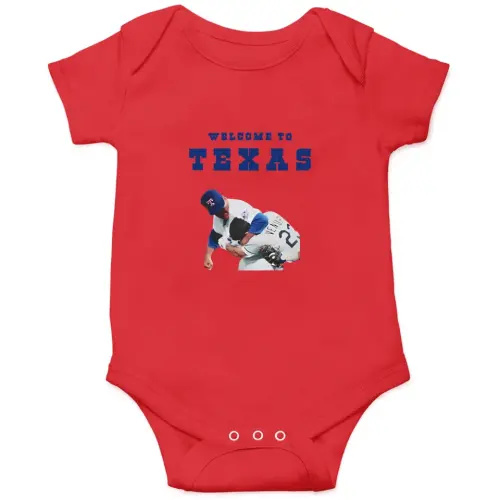 Nolan Ryan Welcome To Texas Robin Ventura Punch Onesies sold by Lug Awkward | SKU 94136104 | Printerval