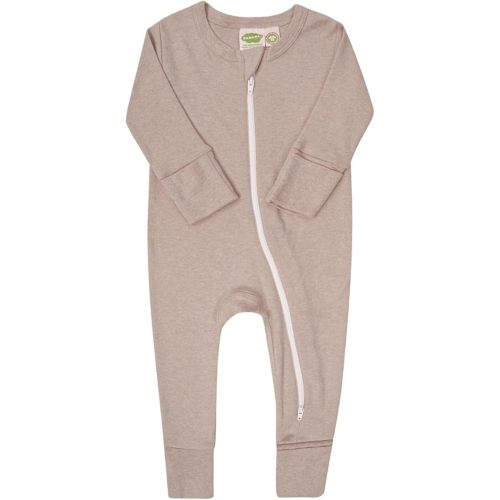Parade Organic Snuggle Soft Melange '2-Way' Zipper Romper