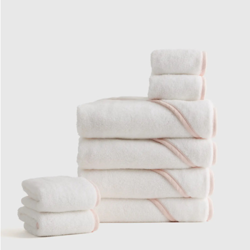 Organic Turkish Cotton Baby Bath Bundle 8-Pack in Soft Pink