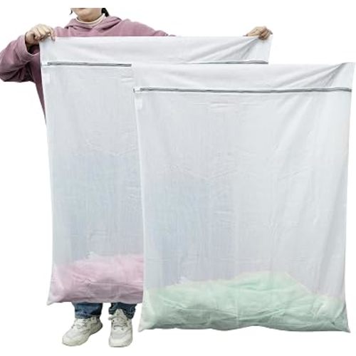 GOGOODA 2 Pack Extra Large Mesh Laundry Bag 43 x 35 in – XXXXL Washing Bag
