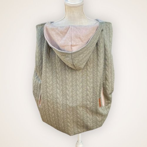 Sage Cable Knit - Sweater Knit Carrier Cover