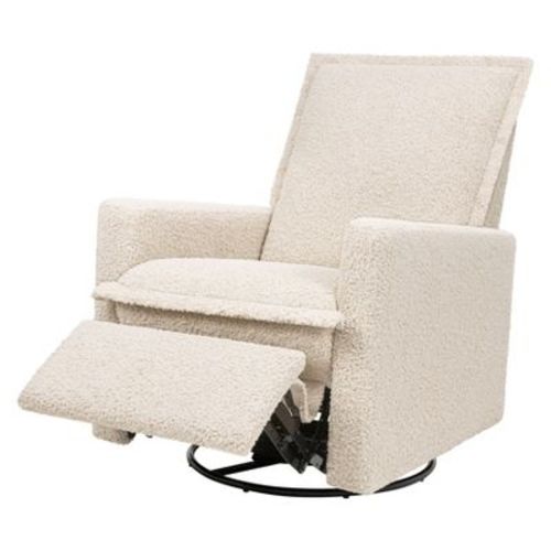 Babyletto Cali Flange Recliner and Swivel Glider - Almond Teddy Loop