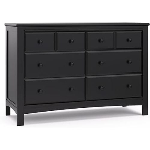 Graco Benton 6 Drawer Dresser (Black) – Easy New Assembly Process, Universal Design, Durable Steel Hardware and Euro-Glide Drawers with Safety Stops, Coordinates with Any Nursery