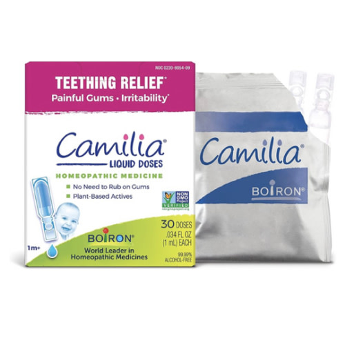 Boiron Camilia Teething Drops for Daytime and Nighttime Relief of Painful or Swollen Gums and Irritability in Babies - 30 Count