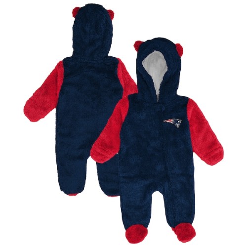 New England Patriots Stay Napping Teddy Fleece Onesie - Newborn