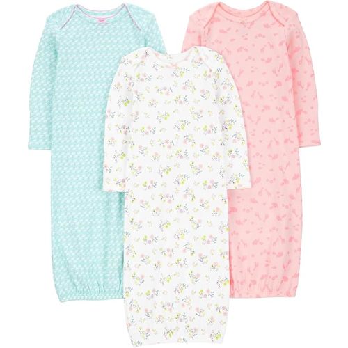 Simple Joys by Carter's Baby Girls' 3-Pack Cotton Sleeper Gown