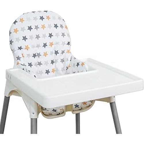 for IKEA High Chair Cushion, High Chair Pad for IKEA Antilop Highchair, Cotton Non-Slip, Soft, Baby Sitting More Comfortable (Colorful Stars)