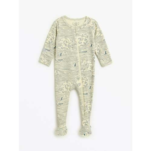 Walking on Water PJ Footed Onesie Ribbed Cotton-Bamboo Blend – Holy Pals