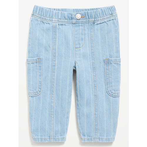 Baggy Barrel-Leg Striped Cargo Jeans for Baby