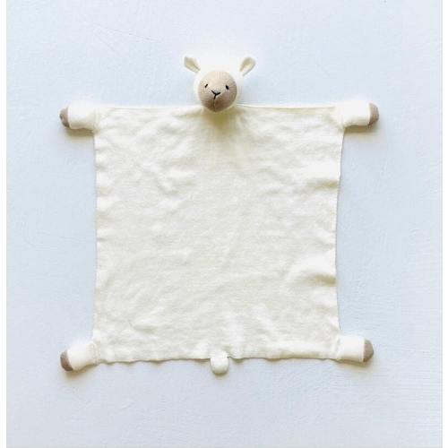 Organic Baby Lovey Security Blanket Cuddle Cloth - Lamb